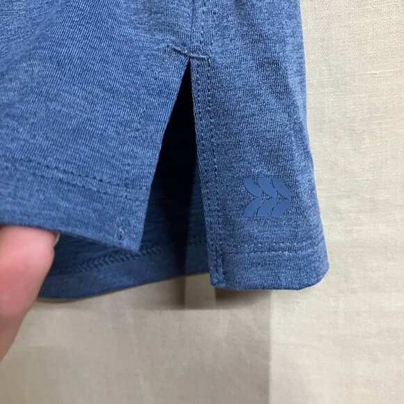 All in Motion Women's XS Heathered Blue Soft Stretch Long Sleeve Semi Fit Top - Picture 3 of 10